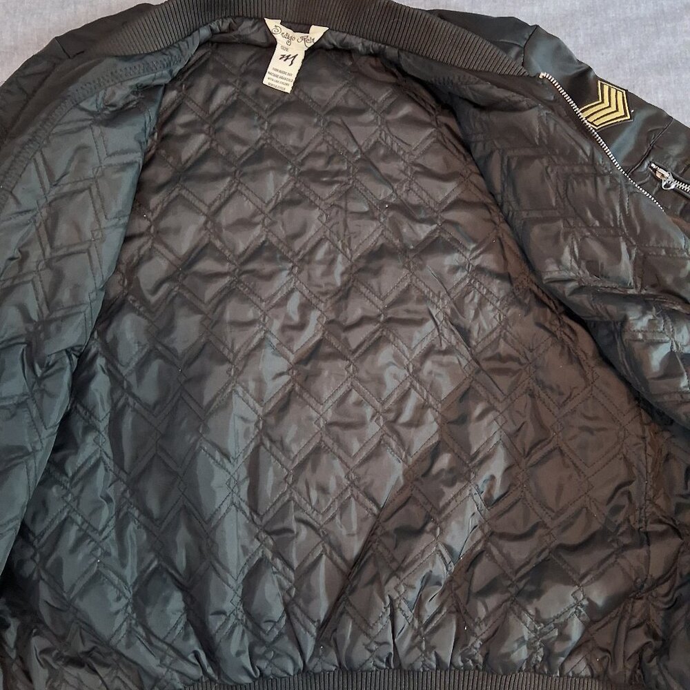 Indigo Rein Bomber Jacket with Patches - 90s trending - Picture 4 of 13